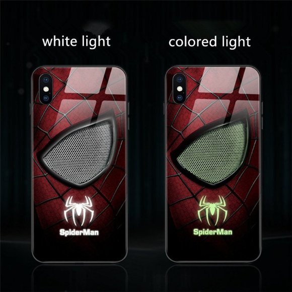 iPhone 13 Series LED Smart Luminous Tempered Glass Case | Spider-Man Design - Picture 2 of 6